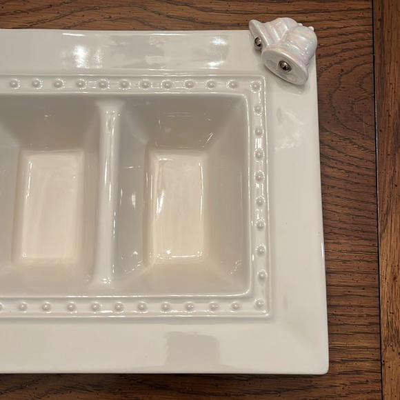 Nora Fleming Pearl Dot Divided Stoneware Dish - Picture 4 of 16